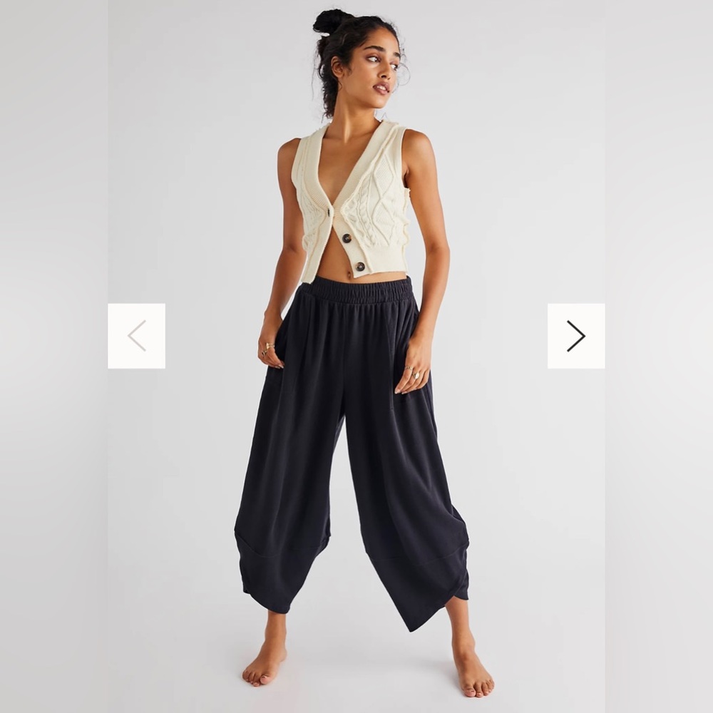 Free People Leo Pants Navy Medium